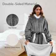 SUNNY HEAT Wearable Blanket, Oversized, Warm & Cozy, Ideal for Bed, Sofa & Travel, Light Grey