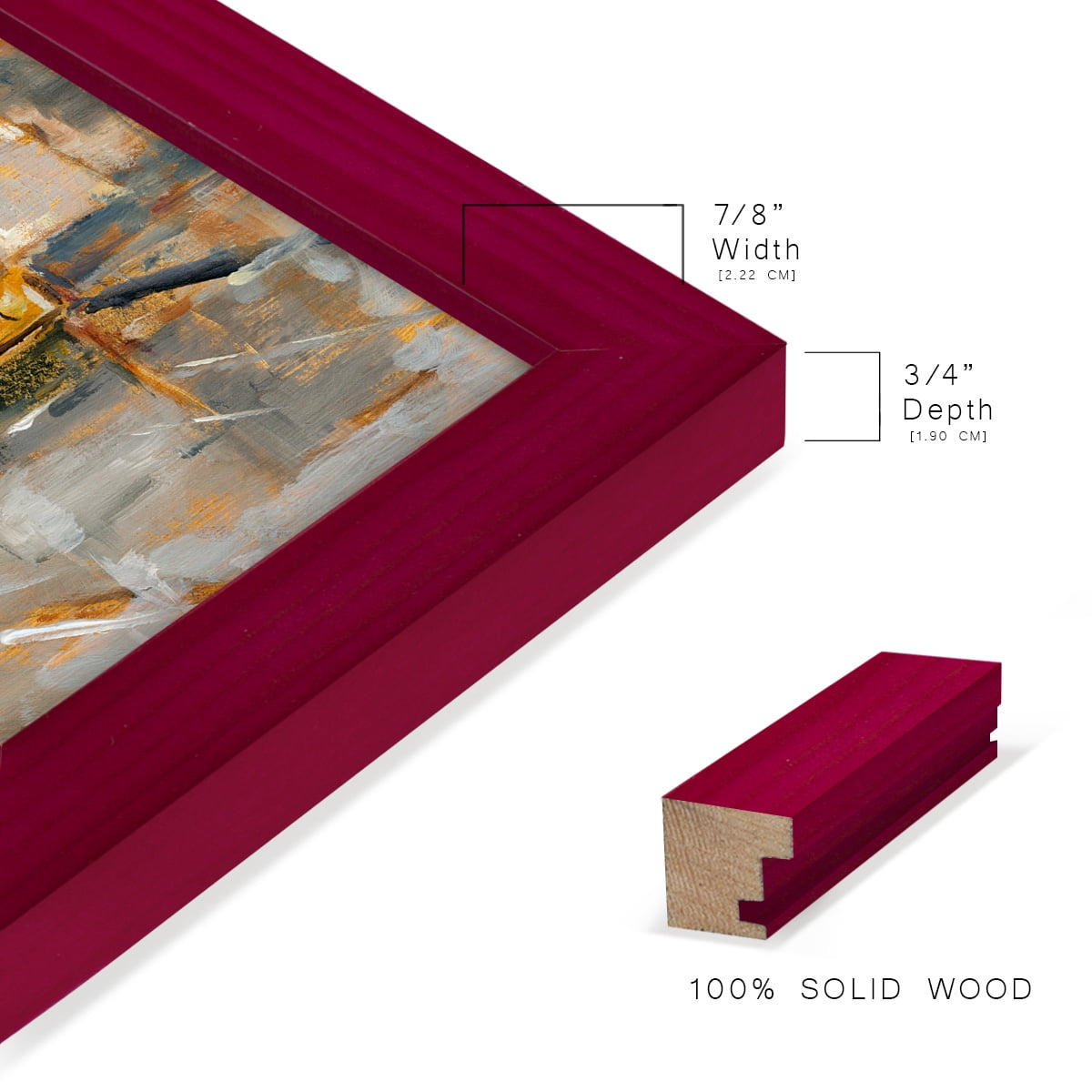 Day Trolley II - Framed Print w/glass - Cherry Red