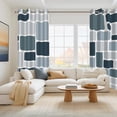 thumbnail image 6 of Grey Green Geometric Blackout Window Curtains for Living Room,Thermal Insulated Curtains,52x84 Inch,Set of 2, 6 of 6