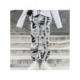 thumbnail image 2 of Ins Style Stylish Cartoon Print Drawstring Pants Elastic Waist Hip Hop Long Pants Women Harajuku High Waist Casual Trousers, 2 of 6