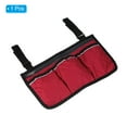 thumbnail image 4 of Beach Chair Armrest Bag, Waterproof Beach Chair Hanging Storage Pouch Arm Rest Magazine Snack Bag Walker Bag with 4 Pockets Wheelchair Accessories for Camping Outdoors (Red), 4 of 8