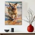 thumbnail image 5 of Funny Dog on Beach Canvas Wall Art, Berger Picard Dog Picture Ocean Artwork for Bathroom Bedroom Living Room, Art Decor 8x12 Inches, 5 of 6