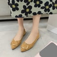 thumbnail image 4 of Purcolt Womens Faux Suede Buckle Flats Dressy Casual Pointed Toe Slip On Ballet Shoes Comfort Elegant Soft Sole Dress Shoes Dailywear for Business Work Office, 4 of 8