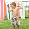 thumbnail image 4 of FORMRS Boys Swim Trunks Quick Dry Mesh Liner Boardshorts Sizes XS-XL, White Astronaut, 4 of 7