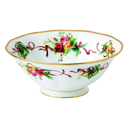 - Royal Albert Old Country Roses Christmas Tree Serving Bowl