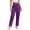 Purple pants fou women #7, variant on TtopsQueen Women Elastic Drawstring Straight Leg Pants, High Waist Lightweight Textured Trousers with Side Pockets, Loose Fit Vacation Casual Daily Wear Army Green,L