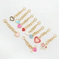 thumbnail image 3 of 20Pcs Enamel Heart Charm with Chain Metal Clip-on Pendant Women Bag Purse Hanging Decor, DIY Keychain Accessories, Jewelry Making Supplies, 3 of 7