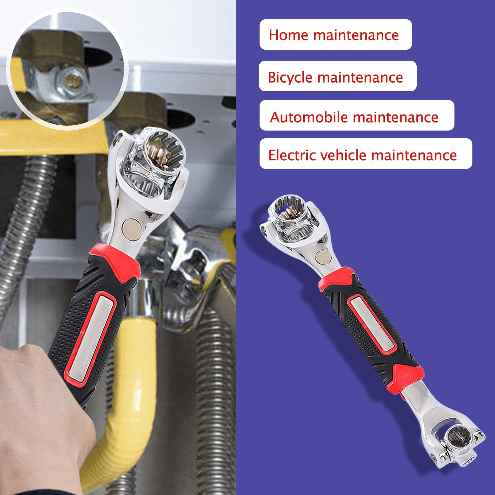 Hyper Tough 8-Piece SAE Deep Offset Ring Wrench Set