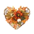 thumbnail image 1 of FloreceBien 1 x Guirnalda de ramas de frutas de otoño con hojas de arce artificiales para decoración de puertas de Halloween, guirnalda de decoración navideña, 1 of 5