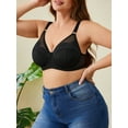 thumbnail image 4 of SHARICCA Womens Plus Size Full Coverage Bra Breathable Push Up Underwire Supportive Bra 40DD, 4 of 6