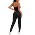 thumbnail image 3 of Women's Plain Regular Black Leggings L (8/10), 3 of 8