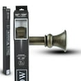 thumbnail image 2 of Deco Window Adjustable Curtain Rod for Windows 44 to 120 Inch (Pack of 1) Extendable Heavy Duty 1 Inch Iron Drapery Pole with Finials Wall Mounted French Door Curtain Rods (Brass), 2 of 5