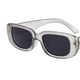 thumbnail image 5 of Gafas de sol rectangulares, gafas de sol retro de moda portátiles para viajes en bicicleta Gris, 5 of 9