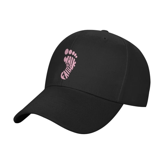 Yeshua Jesus Christian Walk By Faith Footprint Sandwich Cap Unisex Adjustable Adult Baseball Caps Casquette Hats Flat Cap