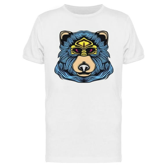 Bear Head Blue Design T-Shirt Men -Image by Shutterstock, Male XX-Large