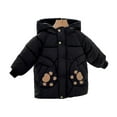 thumbnail image 2 of Esaierr Kids Baby Boys Girls Winter Cotton Coats Toddler Down Cotton Outwear Heavyweight Mid Length Hooded Warm Jackets for 2-6Y, 2 of 7