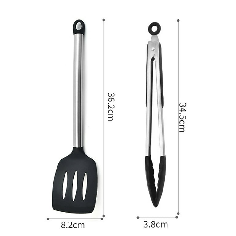 2 Piece Mini Kitchen Utensil Set- Stainless Steel and Silicone Kitchen Tools