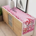 thumbnail image 4 of Valentine's Day Table Runner - 60 Inch Long, Kitchen Dining Table Runner Dresser Scarves, Pink Love Gnomes Roses Ombre Romantic Farmhouse Decor for Coffee Tables Wedding Party Banquet, 4 of 8