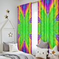 thumbnail image 5 of Blackout Kids Curtains,Colorful Tie Dye Star Flower Pattern Childrens Insulated Curtains Set Of 2,Bedroom Essentials,Toddler Room Decor 52"x84", 5 of 5
