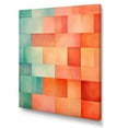 thumbnail image 2 of Designart "Melodic Coral Cubes Shapes" Abstract Shapes Canvas Wall Art, 2 of 7