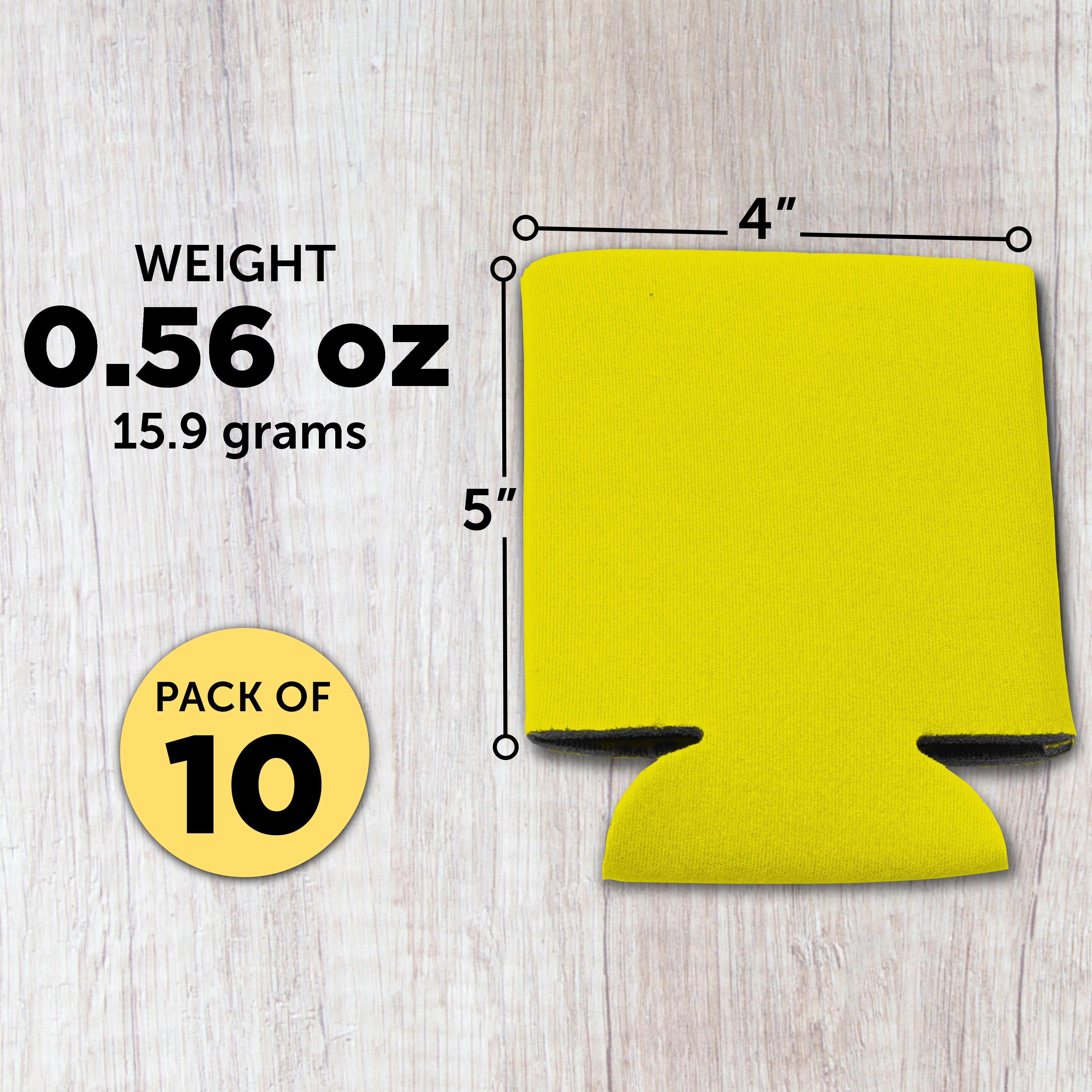 Collapsible Can Coolers Set of 25, Bulk Pack - Keep Your Beer Cold, Insulated Can Holder - Yellow