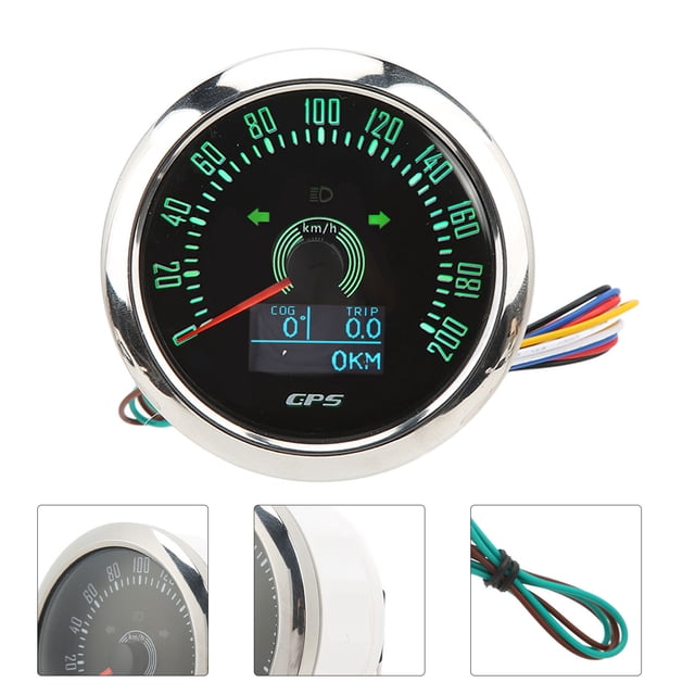 3in1 GPS Tachometer 200MPH 85mm 9-32V 7 Color Backlit Antifog Universal for Boat Car RV Motorcycle