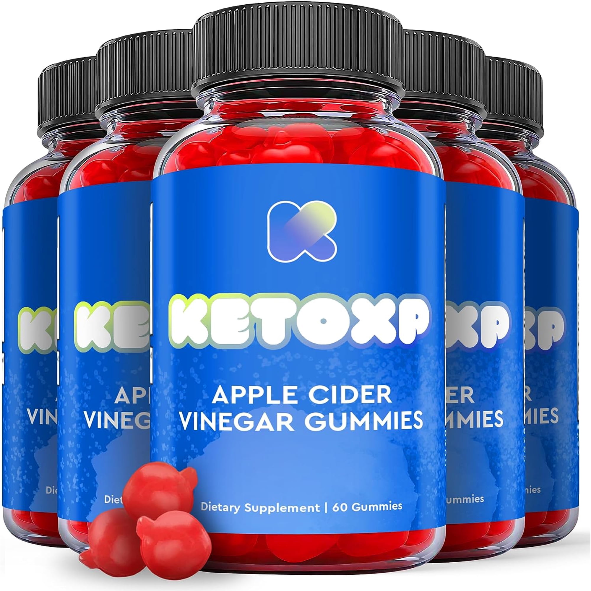 (5 Pack) KetoXP Keto ACV Gummies - Apple Cider Vinegar Supplement for Weight Loss - Energy & Focus Boosting Dietary Supplements for Weight Management & Metabolism - Fat Burn - 300 Gummies