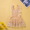 thumbnail image 2 of Siilsaa Baby Romper Girl Girl Summer Clothes Vintage Floral Romper Short Sleeve Bodysuit Jumpsuit Khaki,80, 2 of 8