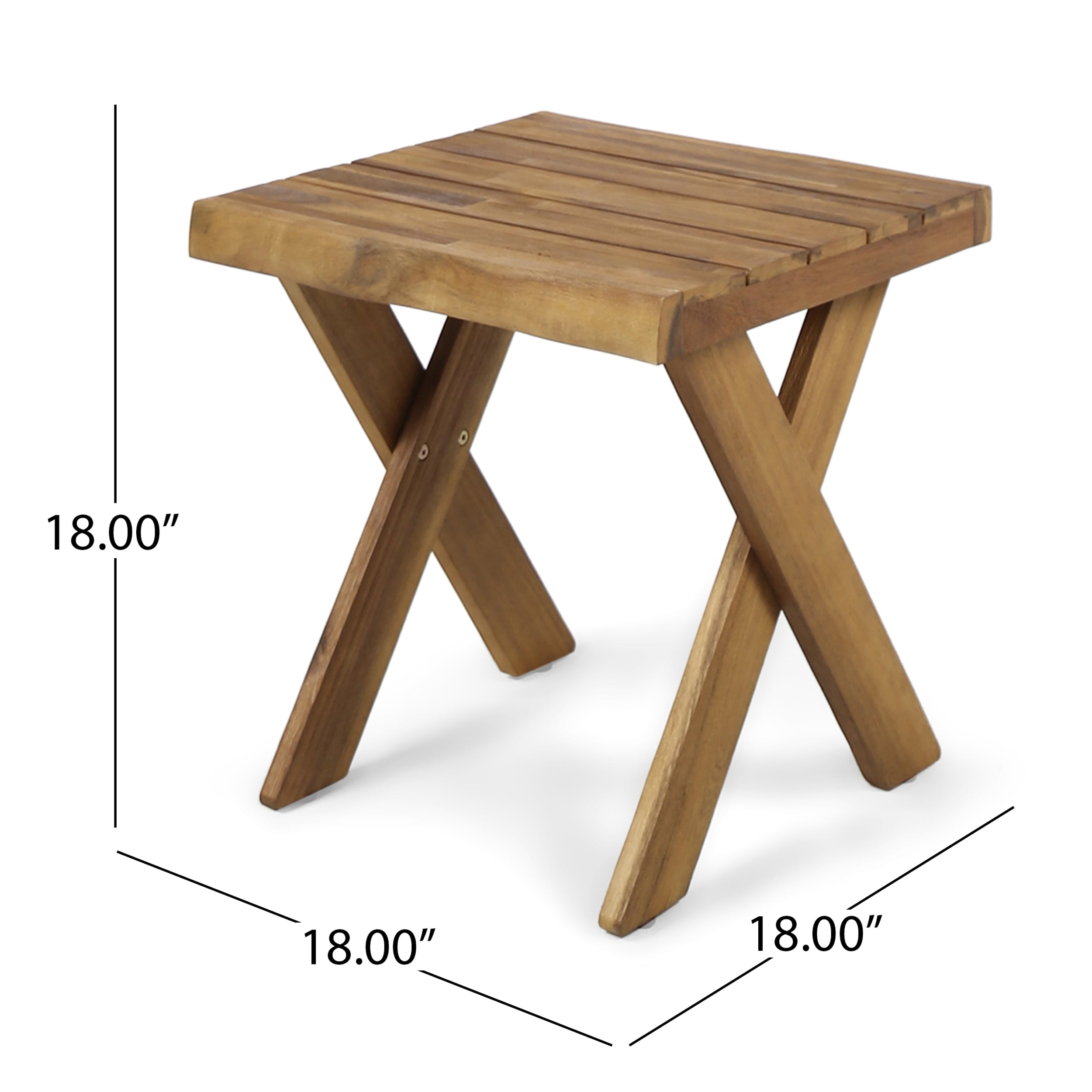 Noble House Acacia Wood Side Table, Teak