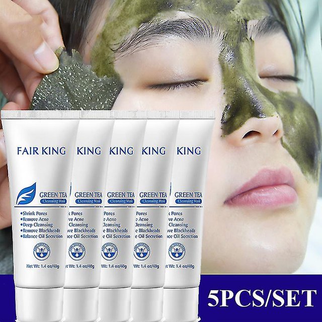 5 uds. Máscara de té verde para la nariz con espinillas, Control de aceite, barro, poros, reparación de la salud, eliminación de pecas, máscara de manchas oscuras, crema blanqueadora kaili Sencillez
