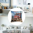 thumbnail image 5 of Patriotic Truck Driver USA Flag Red White & Blue Box Trucks Throw Pillow, 5 of 7
