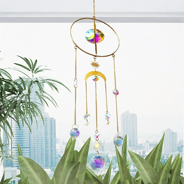 LED Wind Chime Light Sea Glass for Crafts with Holes for Wind Chimes Decor Dreamcatcher Wall Hanging Car Feathers Home Handmade Flower Room Home Decor