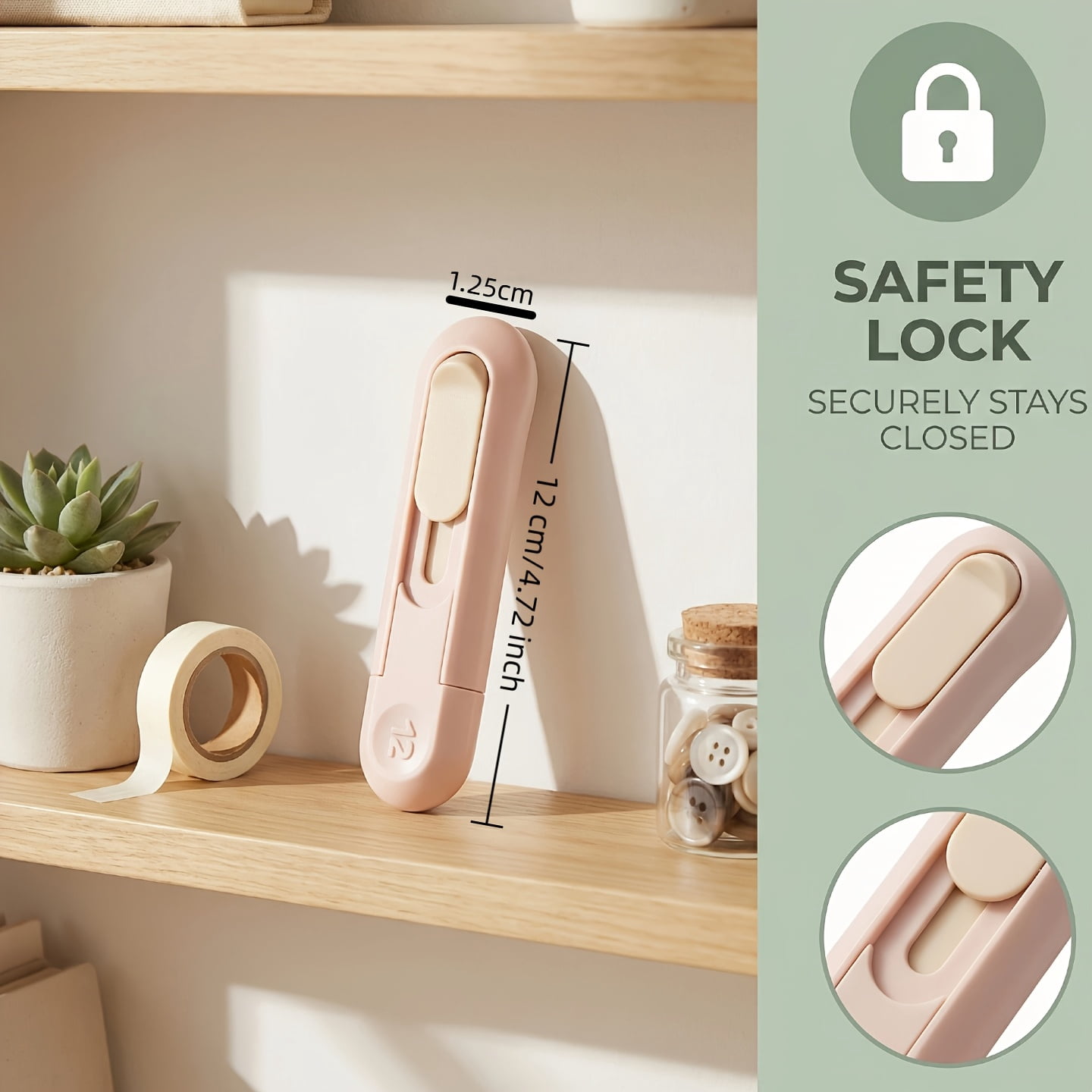 Titanium Alloy Utility Knife, Retractable with Safety Lock & Ergonomic Non-Slip Grip,Sharp Blade for Precision Crafting,Model Making,Packaging,Home Offic -Lightweight & Durable Professional Cutter