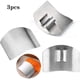 thumbnail image 1 of Protector de dedos de acero inoxidable, 3 piezas, herramienta de cocina, protector de dedos para cortar verduras, protector de dedos ajustable, herramienta de cocina para cortar Xemadio WL-00043, 1 of 6