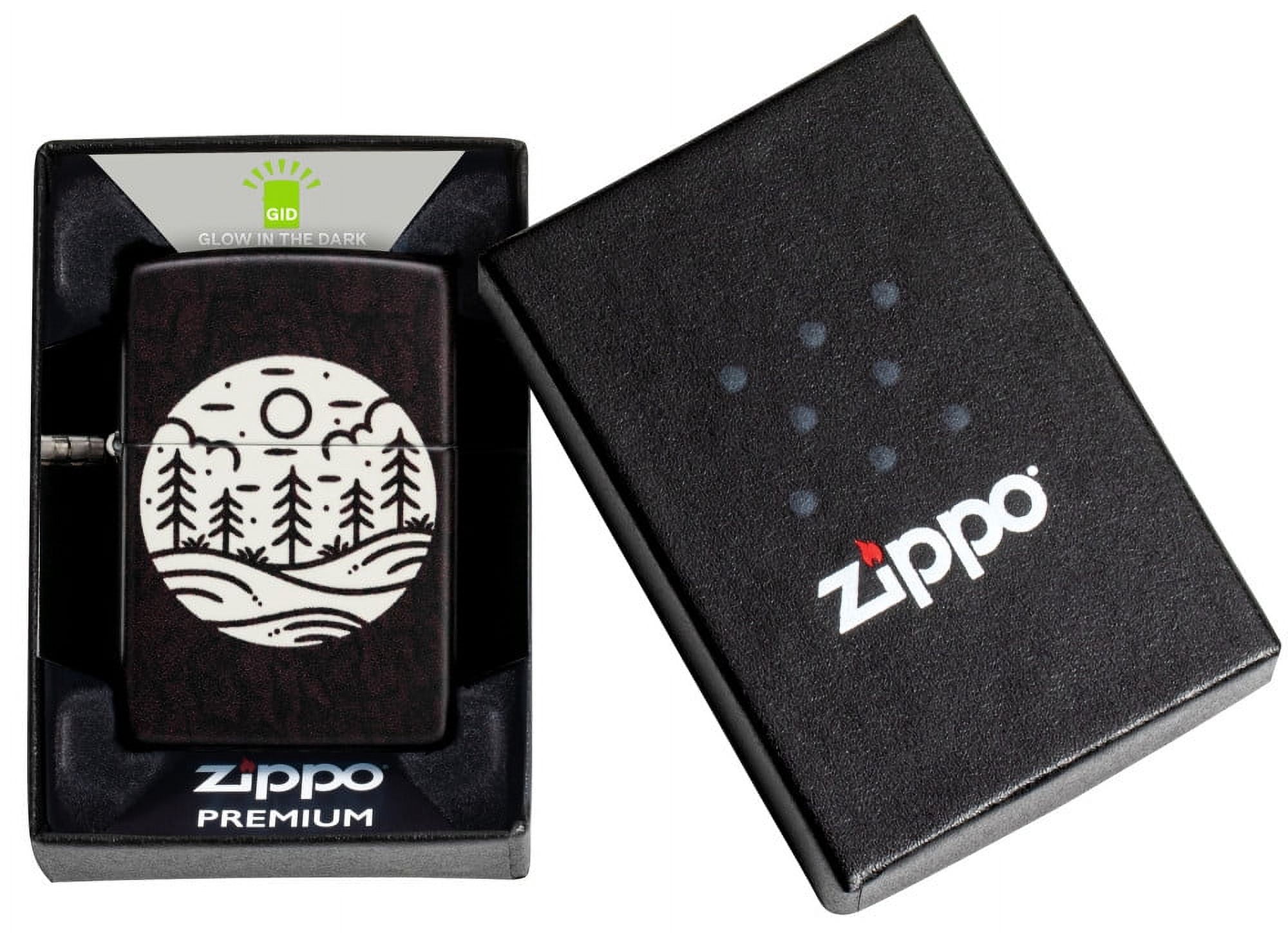 Zippo Moonlit Field Design 540 Color Glow in the Dark Pocket Lighter