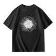thumbnail image 6 of Cute Summer Tops for Girls Size 3-4 Short Sleeve Casual Round Neck Fashion Cute Print T-Shirt Soft and Comfortable Oversized Pullovers(Print, X02-Black, 3-4 Years), 6 of 6