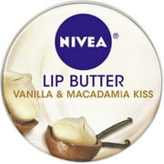 NIVEA Lip Butter Kiss Tin, Vanilla & Macadamia 0.59 oz