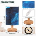 thumbnail image 3 of Desk Lamp Bedside Lamp 5.12x9.7In LED Lamp With USB Charging Interface For Bedroom Living Room Office Study Stylish Decoration Blue Lava Pattern, 3 of 7
