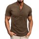 thumbnail image 1 of pstuiky camisetas de hombre, Blusa básica de manga corta con cuello vuelto para hombre, color liso y musculoso ropa de hombre m, 1 of 7
