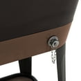thumbnail image 6 of Sunjoy 80-Quart Wood Grain Finish Metal Rolling Ice Chest Cooler Cart with Storage Shelf, Steel Bottle Opener, and Lockable Wheels, Copper, 6 of 8