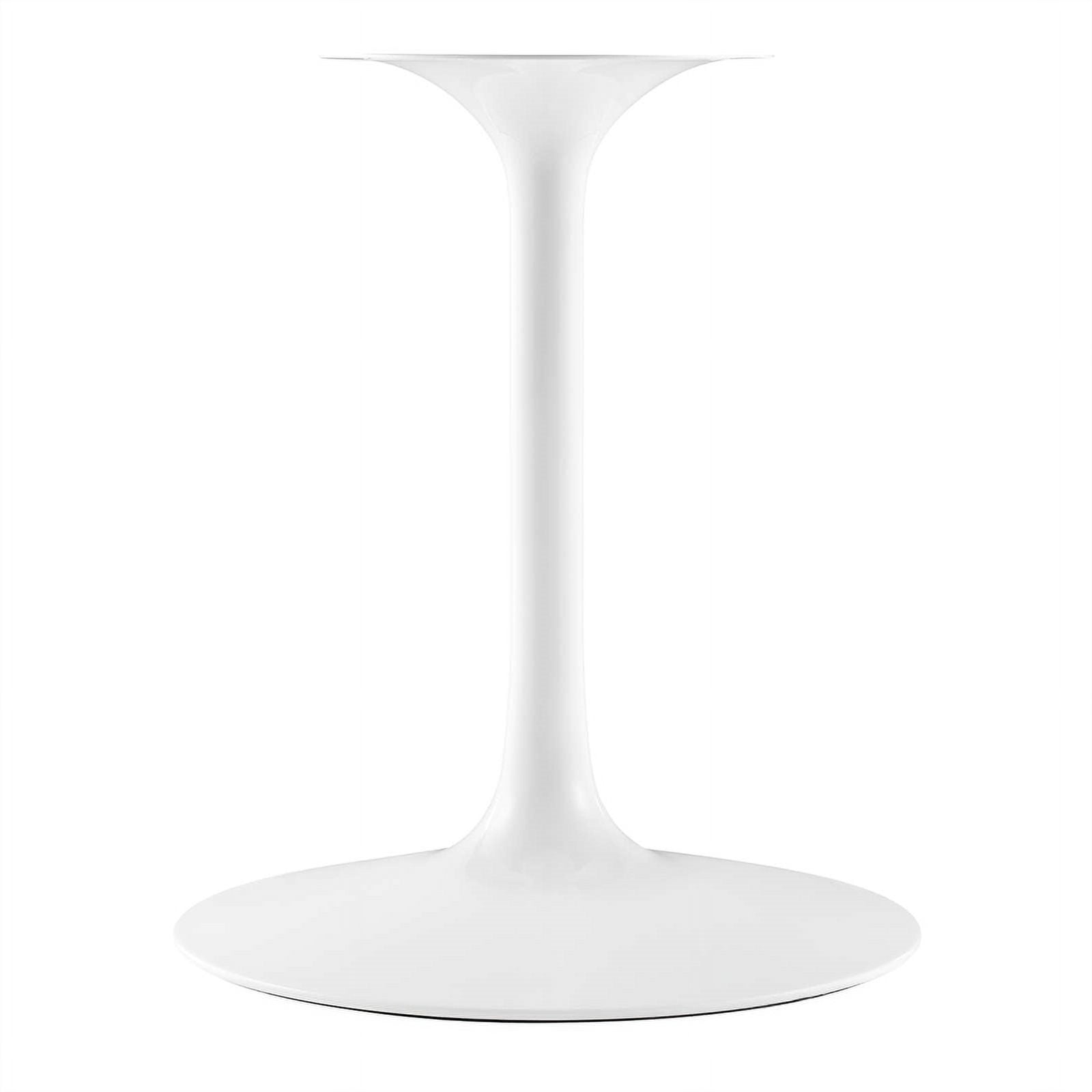 Modway Lippa 39.5" Round Artificial Marble Dining Table in White