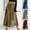 Gold, variant on PUMISAS Long Skirt For Women High Elastic Waist Pleated Skirts Casual Loose Solid Color Long A-Line Skirts