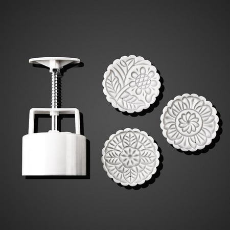 

Press-type/hand-pressed mooncake mold with head (large 150g-185g) with three flower pieces Mooncake mold 1