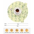 thumbnail image 6 of 13 Inch Round Placemats Set of 6, Yellow Green Coastal Non Slip Heat Insulation PP Table Mats, Starfish Nautical Ocean Sea Wooden Washable Place Mats for Kitchen Dining Party Table Decor, 6 of 7