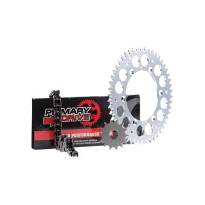Primary Drive Alloy Kit & X-Ring Chain Silver Rear Sprocket for Husqvarna TX 300 2017-2018