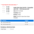 thumbnail image 2 of Intake Valve Stem Seal Kit - Compatible with 1981 - 1995 Chevy G20 1982 1983 1984 1985 1986 1987 1988 1989 1990 1991 1992 1993 1994, 2 of 2