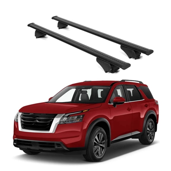 ERKUL Roof Rack Cross Bars for Nissan Pathfinder 2022-2025 | Aluminum Crossbars with Anti Theft Lock for Rooftop | Compatible with Raised Rails - Black