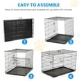 thumbnail image 5 of 30-Inch Medium Dog Crate with Divider, Double Door Folding Metal Wire Cage with Leak-Proof Plastic Tray, Portable Pet Kennel for Indoor, Outdoor, and Travel30-Inch Medium Dog Crate with Divider, Doubl, 5 of 6