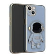 thumbnail image 1 of Cute Astronaut Stand Phone Case For Iphone 13 12 Pro Max Plating Silicone Cover, 1 of 1