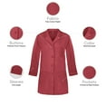 thumbnail image 3 of Panda Uniform Medical Lab Wear for Women, Doctor Coat, 3XL, Red, 3 of 8